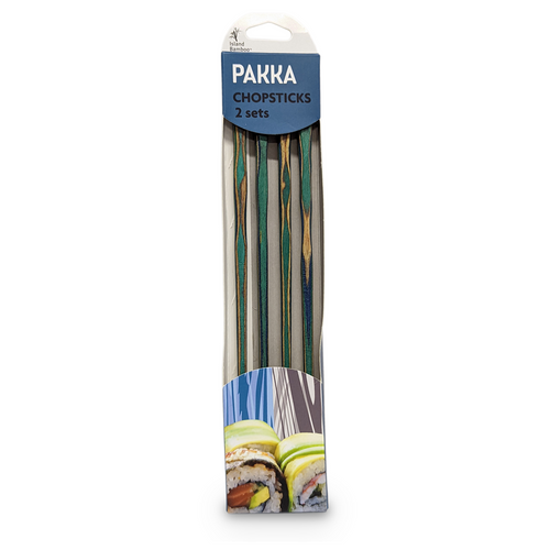 Island Bamboo Chopsticks, Peacock Pakka - Set of 2 Pairs (41499)