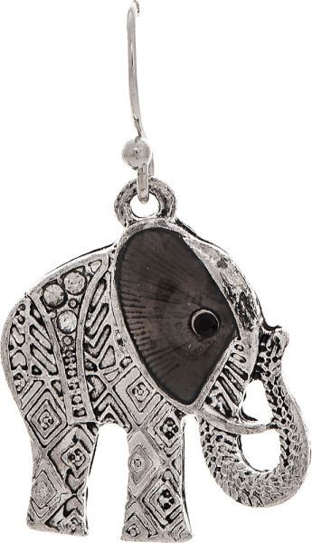 Rain Silver Balinese Elephant Earrings
