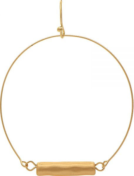 Rain Gold Bar Center Circle Earrings