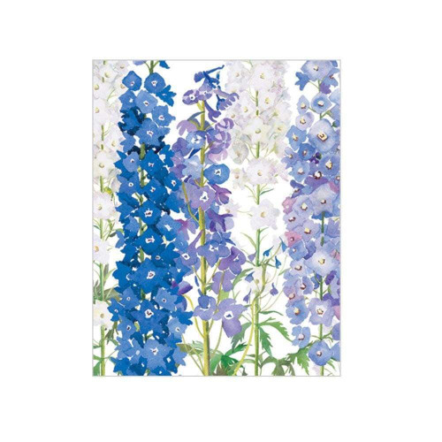 Caspari Gift Enclosure Cards, Delphiniums (8939ENC)