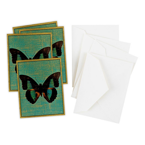 Caspari Gift Enclosure Cards, Butterfly, 2 Pack