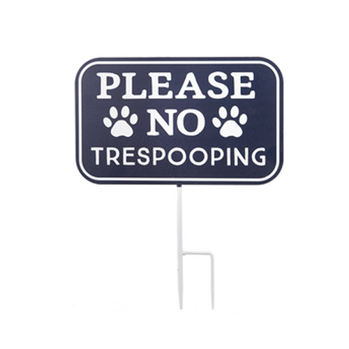 Midwest CBK "No Trespooping" Garden Stake - Black