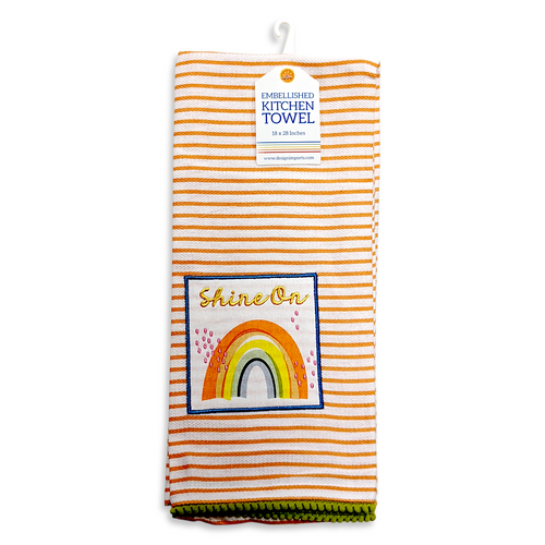 Design Imports Embellished Dishtowel, Shine on Rainbow (754376)