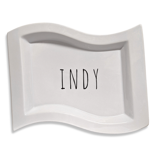The Dish Wavy Handwritten Platter, Indy