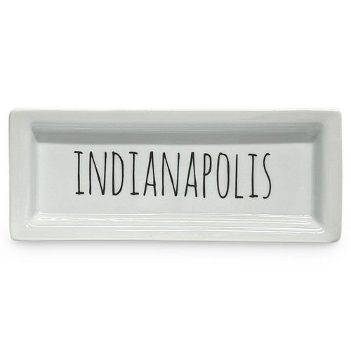 The Dish Small Rectangular Handwritten Platter, Indianapolis