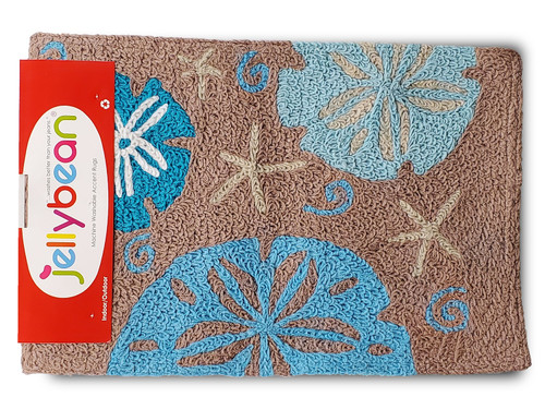 HCI Jellybean Rug - Aqua Sand Dollars on Sand (JB-AHY010)