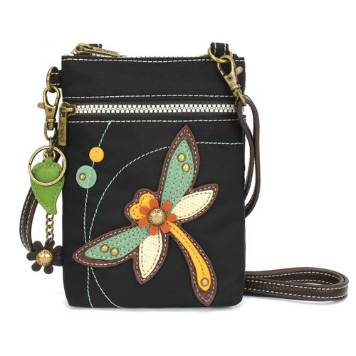 Chala Venture Cellphone Crossbody, Dragonfly, Black (702DF6)