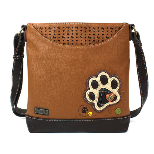 Chala Sweet Messenger Bag, Ivory Paw Print (853PW3)