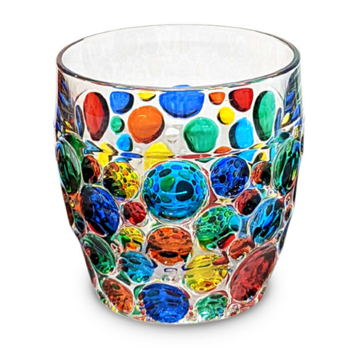 Gage Kaleidoscope Murano Double Old Fashioned Glass (VA600M)
