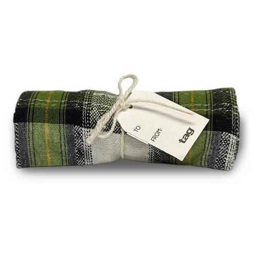 TAG Ornamental Woven Dishtowel, Green (G12934B)