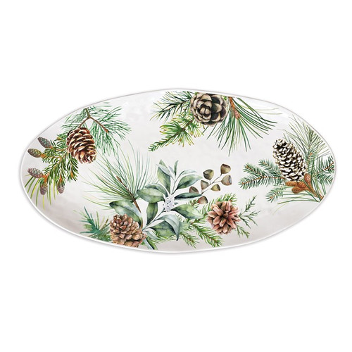 Michel Design Works Melamine Oval Platter, White Spruce (874362)