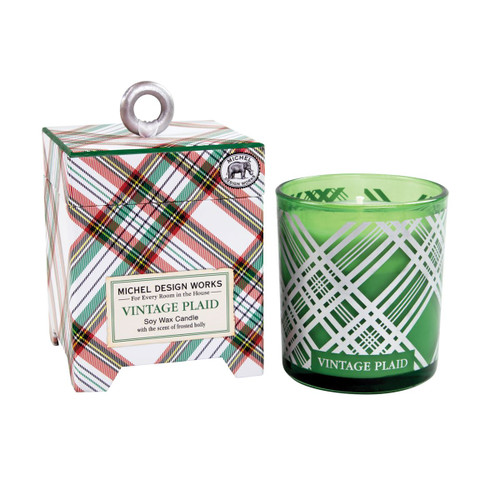 Michel Design Works Soy Wax Candle, Vintage Plaid (CAN363)