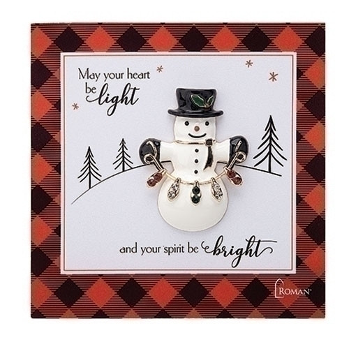 Roman Snowman Lights Pin