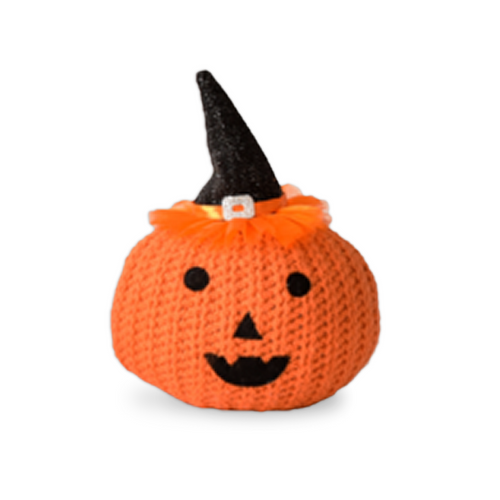 Ganz Crochet Pumpkin Figurine, Witch Hat