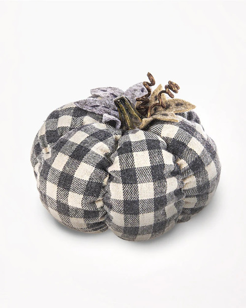 Ganz Happy Harvest Stuffed Pumpkin, Black & White (ER63044A)