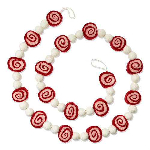 TAG Garland, Felt Peppermint Candy (G15653)