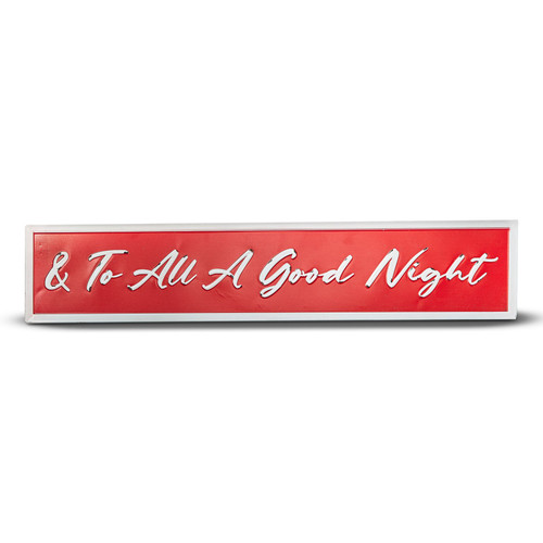TAG Enameled Sign, Good Night  - Red (G15479)