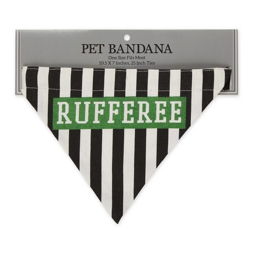 Design Imports India Game Day Pet Bandana, Rufferee