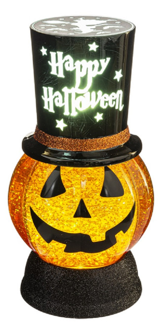 Ganz LED Light Up Shimmer Projection Jack-O-Lantern, Happy Halloween (MH185371)