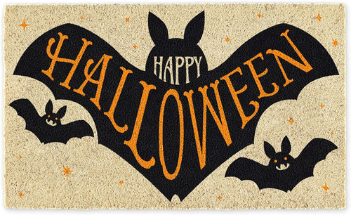 Design Imports Doormat, Happy Halloween Bat (754810)