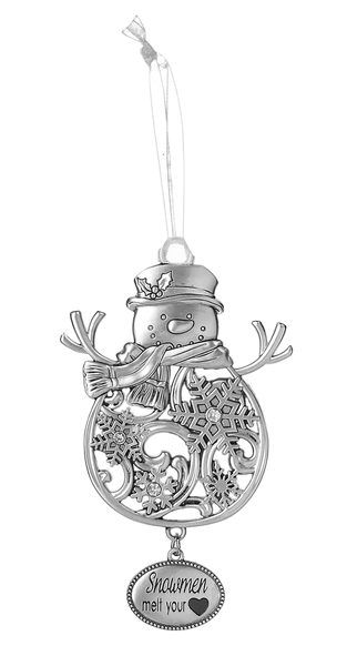 Ganz Snowflake Snowman Ornament - Snowmen Melt Your Heart