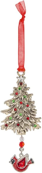Ganz Ornament, Cardinal Christmas Tree (ACRYX-232)