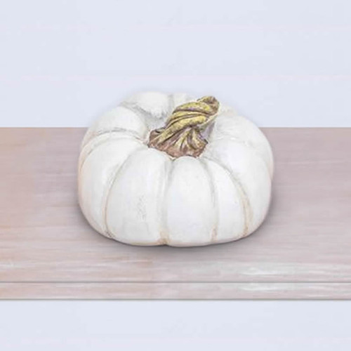 Hanna's Handiworks Autumn Patch Pumpkin, White - Small (41163C)