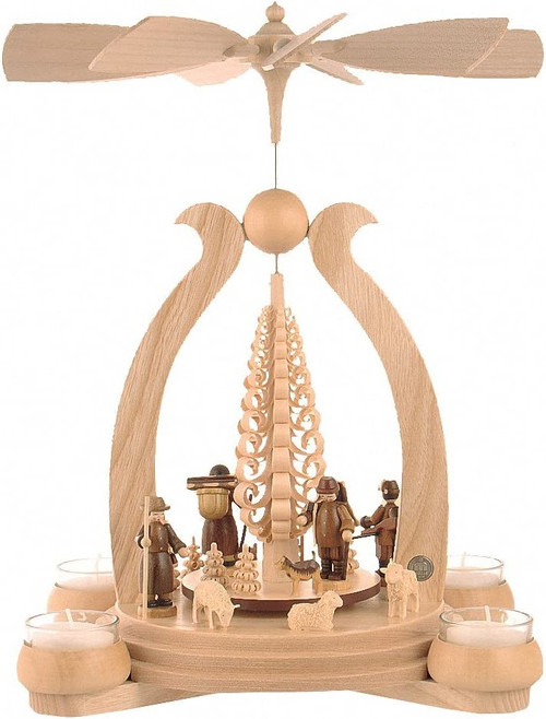 Müller Hand-Crafted Wooden Pyramid Arch, Forest Scene (M10356)