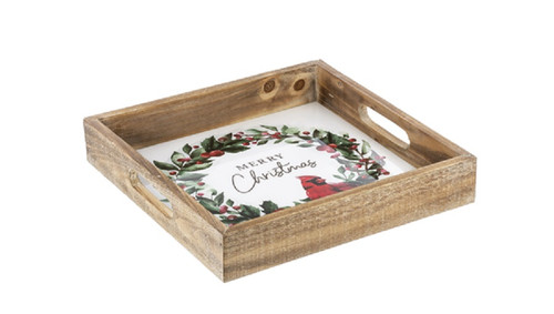 Midwest Tray, Cardinal in Wreath - Small (CX178902SM)
