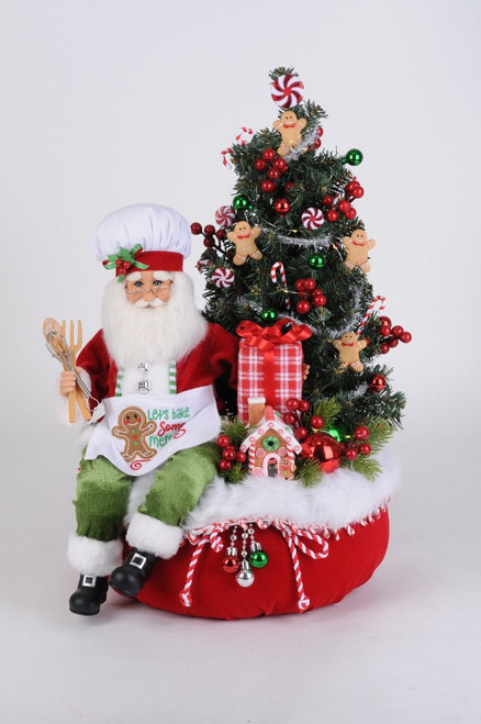 Karen Didion Lighted Gingerbread Santa Bag (SC-61)