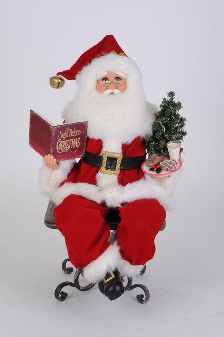 Karen Didion Lighted Story Time Sitting Santa (CC20-60)
