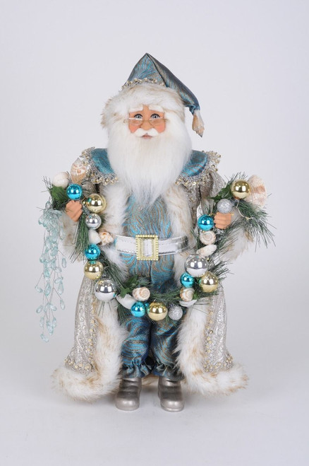 Karen Didion Lighted Coastal Swag Santa (CC16-212)