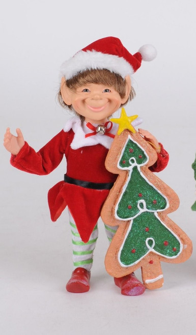 Karen Didion Gingerbread Elf with Tree , CC09-18(TREE)