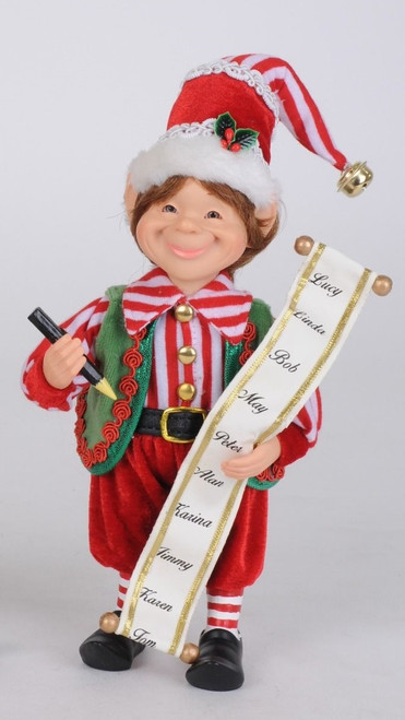 Karen Didion Santa's Helpers Elf with List, CC09-12(LIST)