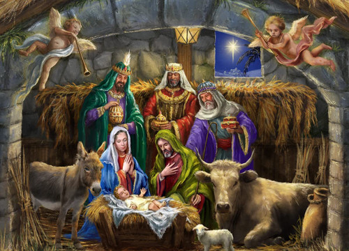 Vermont Christmas Company Boxed Christmas Cards, In the Manger (BNT001)
