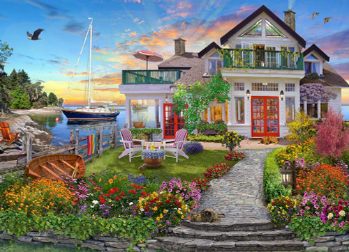 Vermont Christmas Company Jigsaw Puzzle, Coastal Escape - 1000 Piece (VC1213)