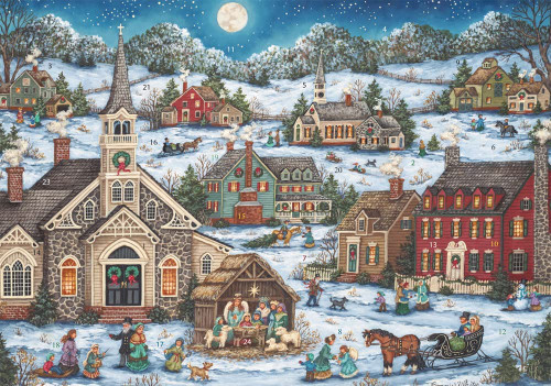 Vermont Christmas Company Advent Calendar, Moonlit Christmas (BB8004)
