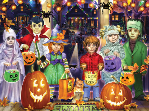 Vermont Christmas Company Jigsaw Puzzle, Halloween Night - 550 Piece (VC1236)
