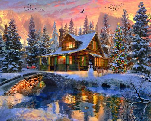 Vermont Christmas Company Jigsaw Puzzle, Rockies Christmas - 1000 Piece (VC1221)