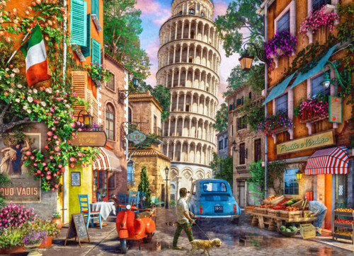 Vermont Christmas Company Jigsaw Puzzle, Streets of Pisa - 1000 Piece (VC1227)