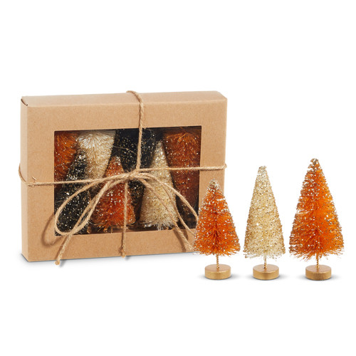 RAZ Imports Bottle Brush Trees, Set of 7 (4220041)