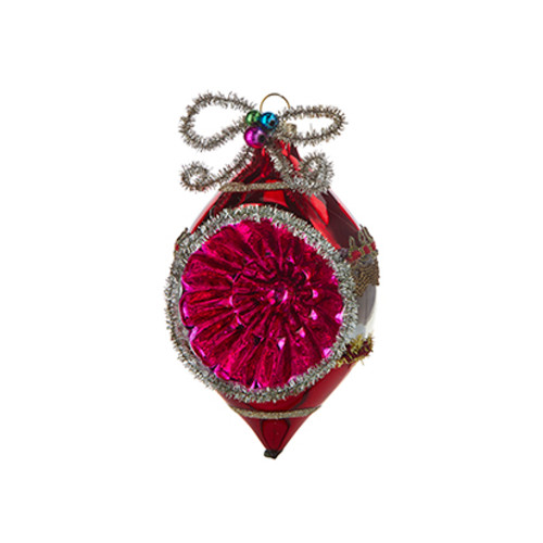 RAZ Imports 5.25" Vintage Tinsel Ornament - Pink (4220032A)