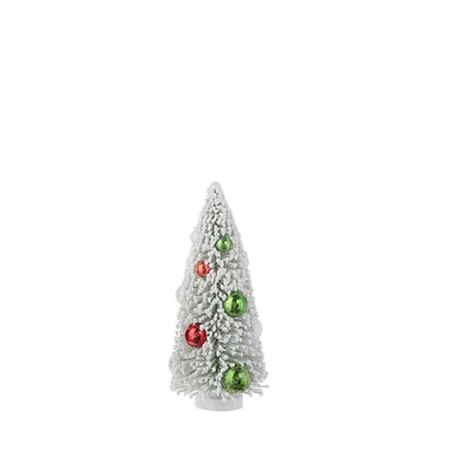 Raz Imports Bottle Brush Tree with Ornament, Small - 9" (4215566SM)