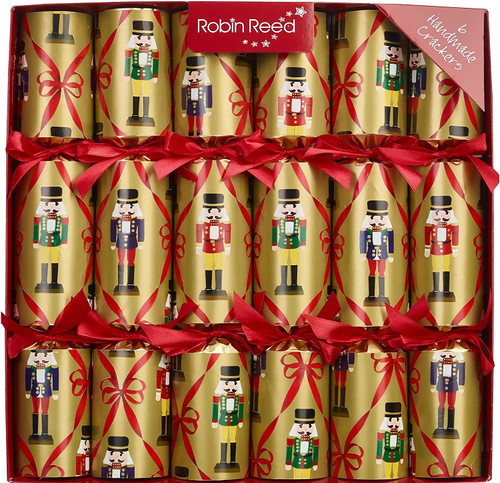 Robin Reed 12" Christmas Crackers, Heritage Nutcracker Design - Box of 6 (62231)