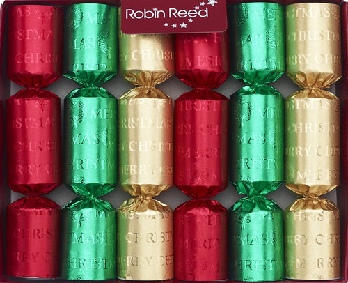 Robin Reed 8.5" Crackers, Christmas Wreath, Set of 6 (492)