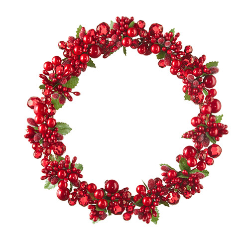 Raz Imports Candle Ring, Beaded Berry & Crystal - 8" (4210122)