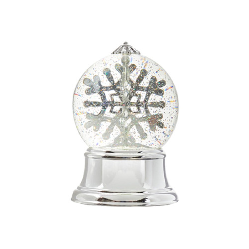 Raz Imports 7" Snowflake Lighted Swirling Glitter Globe (4119077)