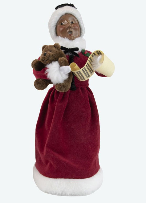 Byers' Choice Caroler, African American Red Velvet Mrs. Claus (AA3121G)
