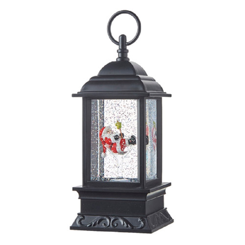 Raz Imports 9.5" Santa in Martini Glass Spinning Lighted Water Lantern (4116316)