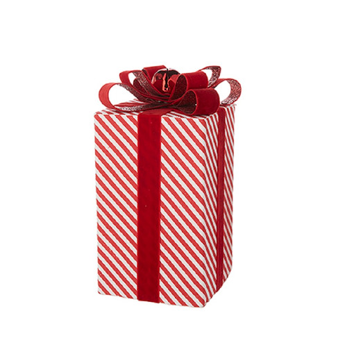 RAZ Imports 9.75" Striped Package Ornament - Large (4202415LG)